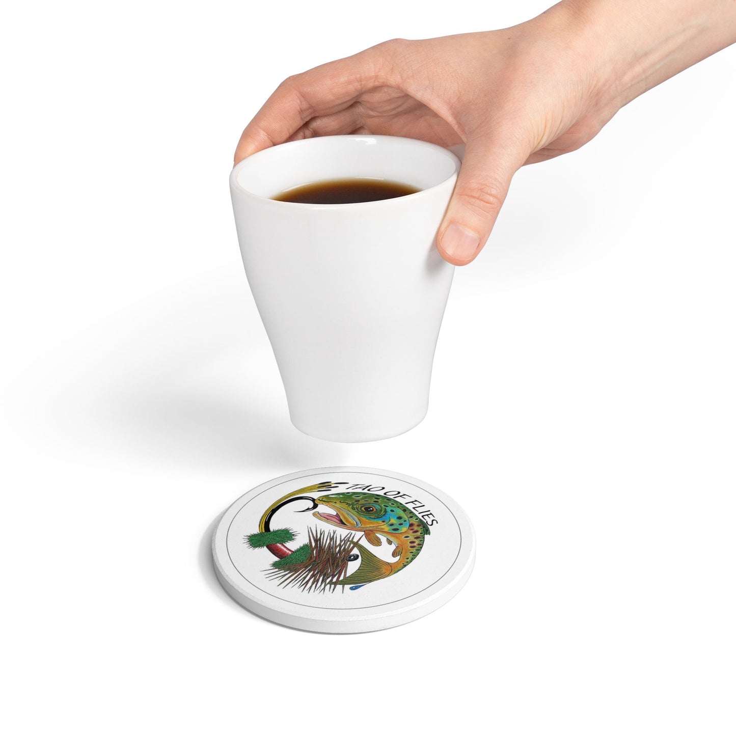 Tao of Flies Ceramic Coaster