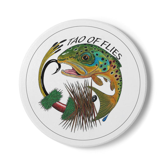 Tao of Flies Ceramic Coaster