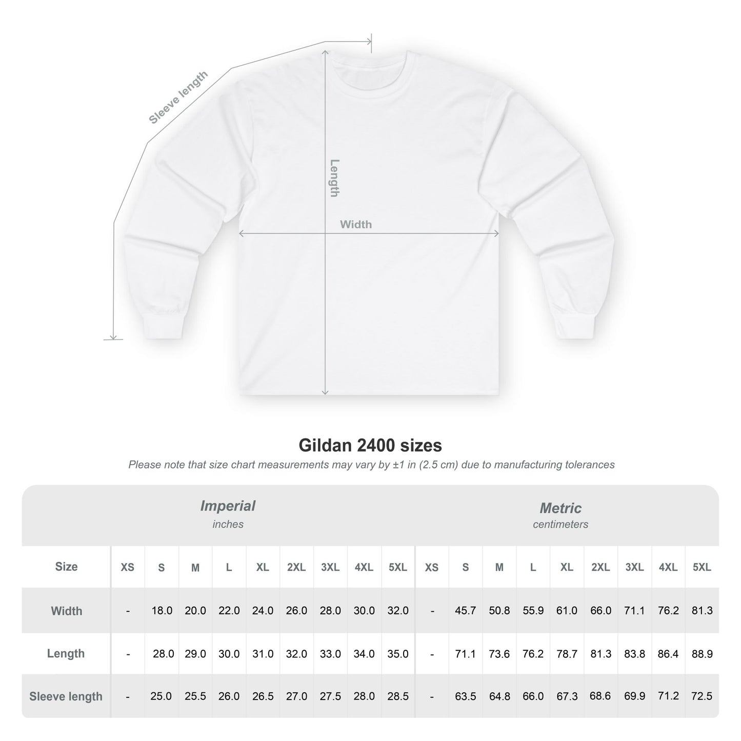 Unisex Long Sleeve Back Logo Tee